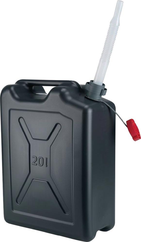 Kraftstoffkanister 20 l schwarz HDPE L350xB175xH480mm