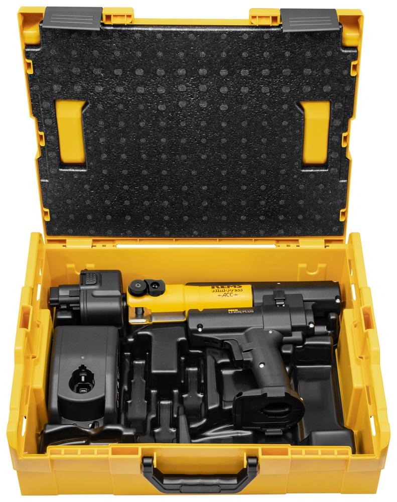 REMS Akku-Radialpresse Mini 14,4 V (1,65 Ah) Mini-Press ACC Li-Ion Basic-Pack in L-Boxx