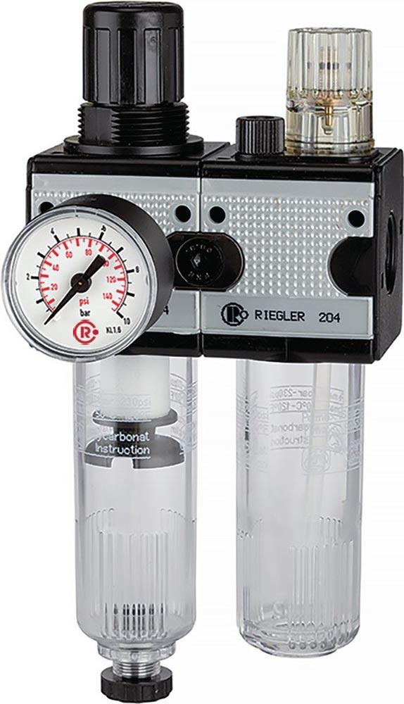 Wartungseinheit MULTIFIX Gewinde G 1/2  halbautomatisch BG III 2-tlg. 3500 l/min Breite 134,8 mm Wartungseinheit MULTIFIX Gewinde G 1/2  halbautomatisch BG III 2-tlg. 3500 l/min Breite 134,8 mm