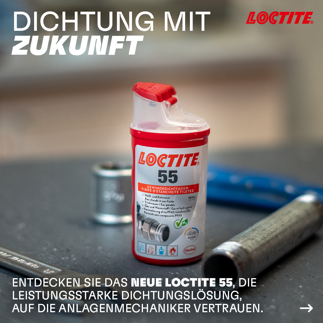 Gewindedichtfaden Loctite 55 - 160 m Dose ohne PFAS-Inhaltsstoffe