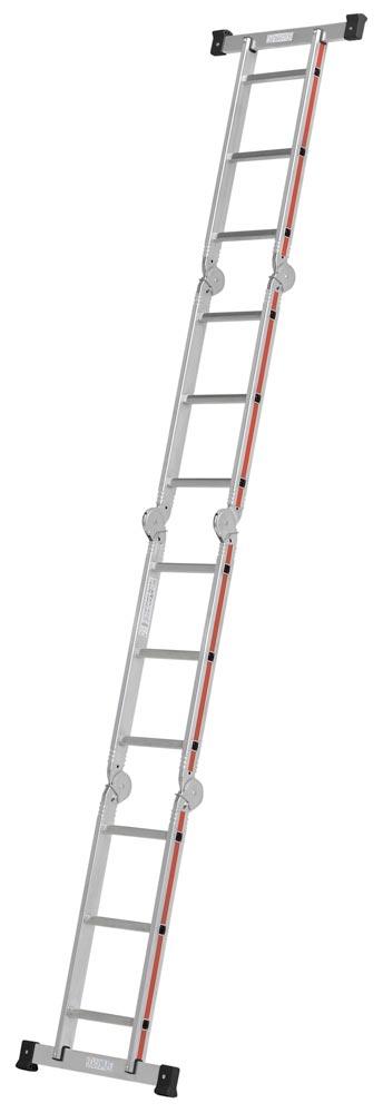 Mehrzweckleiter inkl. Plattform, 4x3 Sprossen, Länge 3,47 m Mehrzweckleiter inkl. Plattform, 4x3 Sprossen, Länge 3,47 m