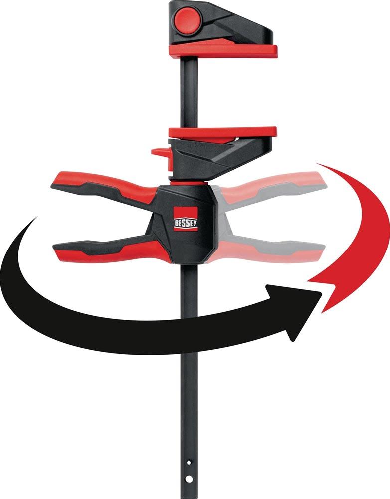 Einhandzwinge EZ360 Spannweite 150 mm Ausladung 80 mm Spreizweite 195 - 315 mm Einhandzwinge EZ360 Spannweite 150 mm Ausladung 80 mm Spreizweite 195 - 315 mm