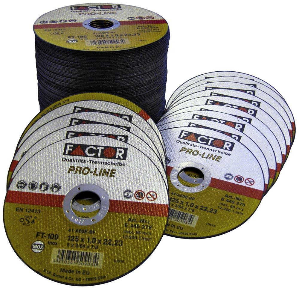 Trennscheiben PRO-LINE FT-100-INOX, 115 x 1,0 x 22,23 mm Trennscheiben PRO-LINE FT-100-INOX, 115 x 1,0 x 22,23 mm