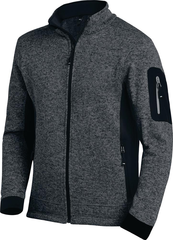 Strick-Fleecejacke CHRISTOPH Größe XL anthrazit/schwarz