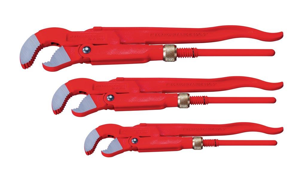 Eckrohrzangenset Profi-Set 1 3-teilig für Rohre 1 - 1,1/2 - 2 Eckrohrzangenset Profi-Set 1 3-teilig für Rohre 1 - 1,1/2 - 2