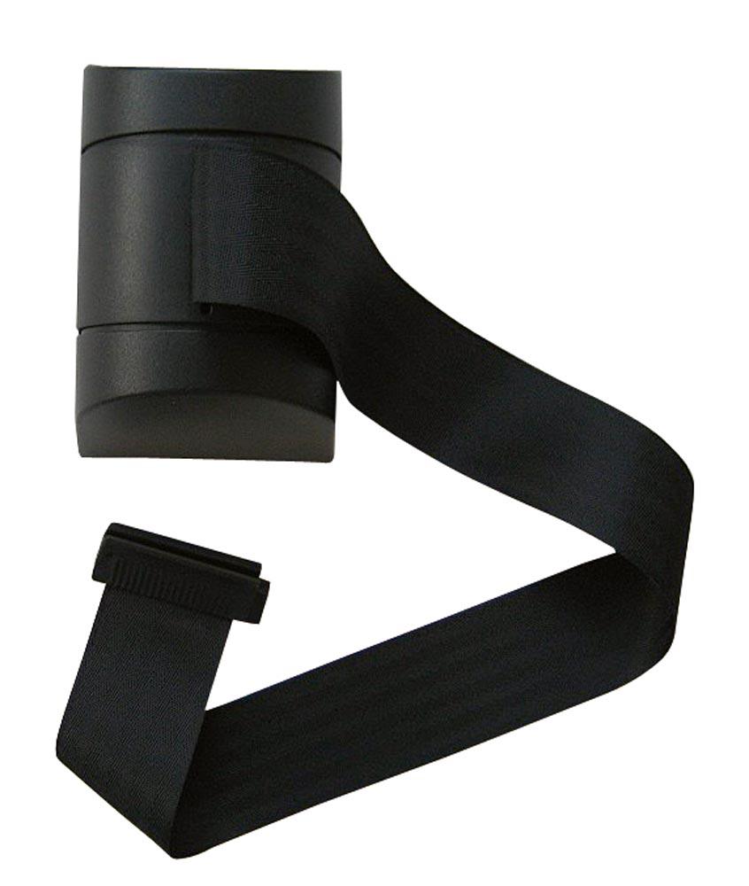 Wandkassette mit Rollgurt, Wandfixierung inkl. Wandanschluss, Gehäuse Kunststoff schwarz, Gurt 4,60 m, schwarz