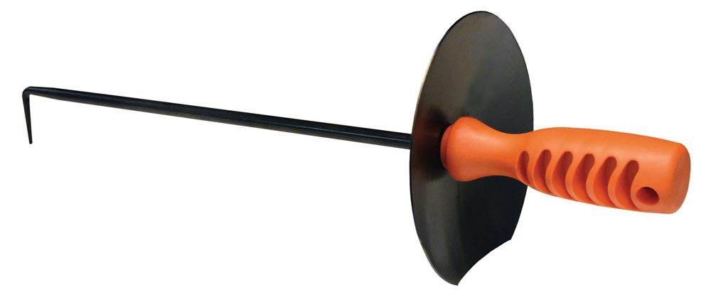 Spänehaken Länge 500 mm Kunststoffgriff Grifflänge 90 mm Schutzschild-Ø 130 mm Spänehaken Länge 500 mm Kunststoffgriff Grifflänge 90 mm Schutzschild-Ø 130 mm