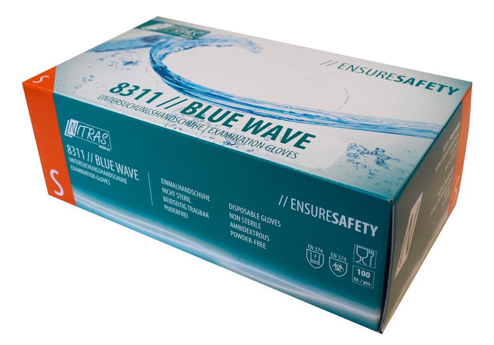 Nitril-Einmalhandschuhe, blau, Gr. XL, Box a 100 St.