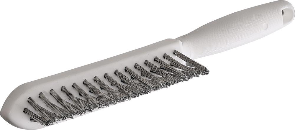 Kehlnahtbürste Länge 290 mm 0,35 mm VA-Stahldraht gewellt 3-reihig Kehlnahtbürste Länge 290 mm 0,35 mm VA-Stahldraht gewellt 3-reihig