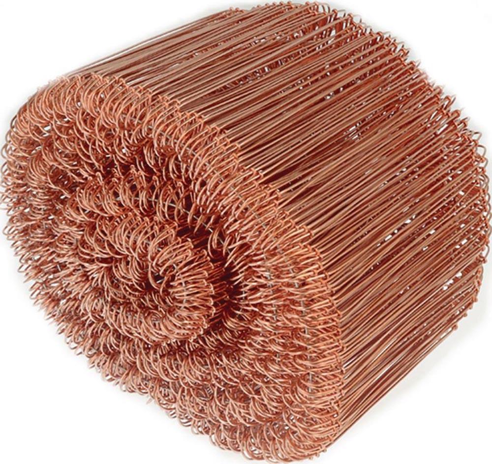 Betonbindedraht Ø 1 mm Länge 100 mm doppelt  verkupfert