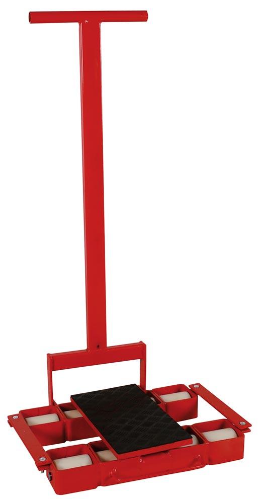 Fahrwerk lenkbar, Traglast 6000 kg, 8 Rollen, Kassette 338x560 mm, Zugstange