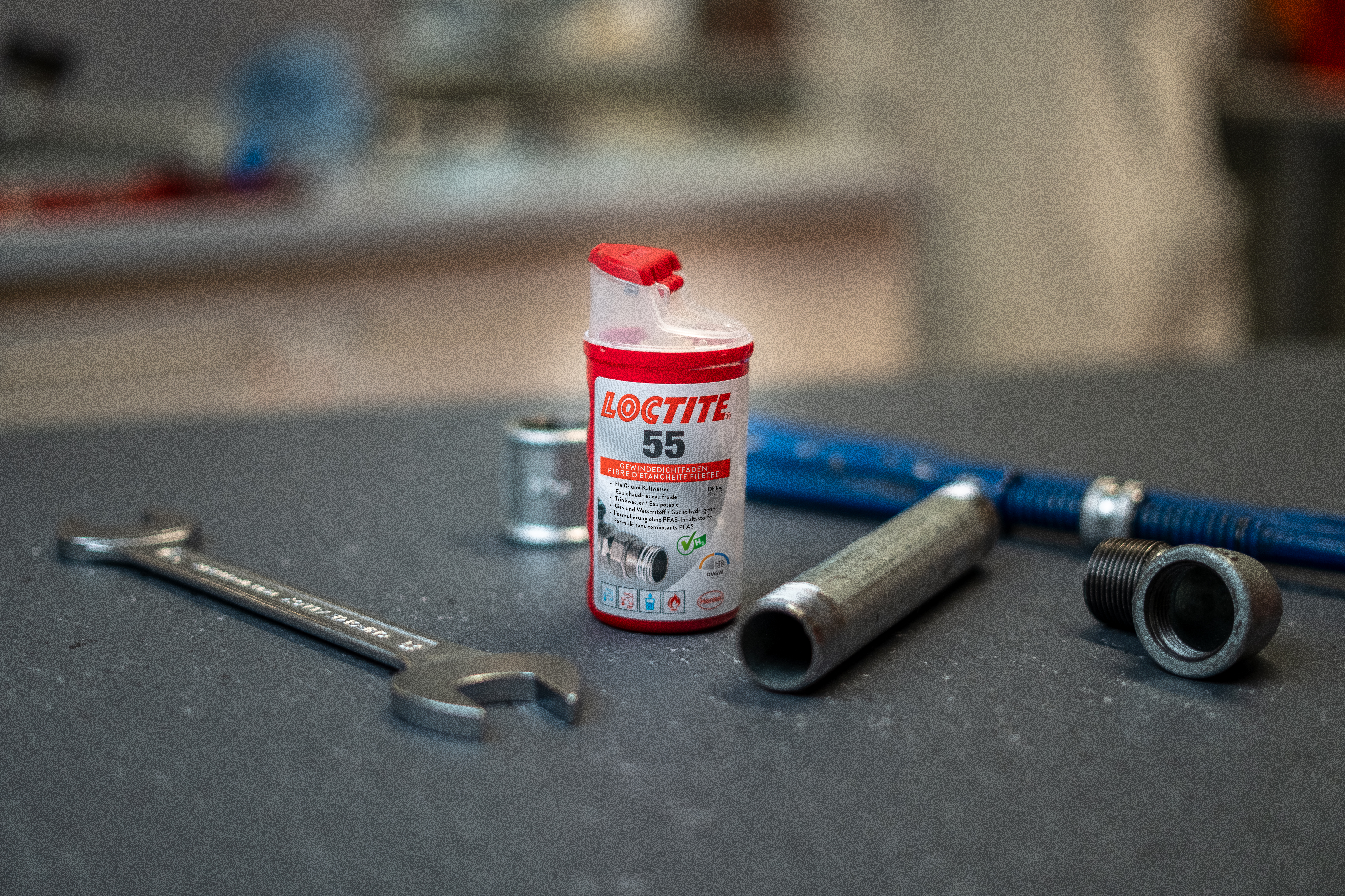 Gewindedichtfaden Loctite 55 - 160 m Dose ohne PFAS-Inhaltsstoffe