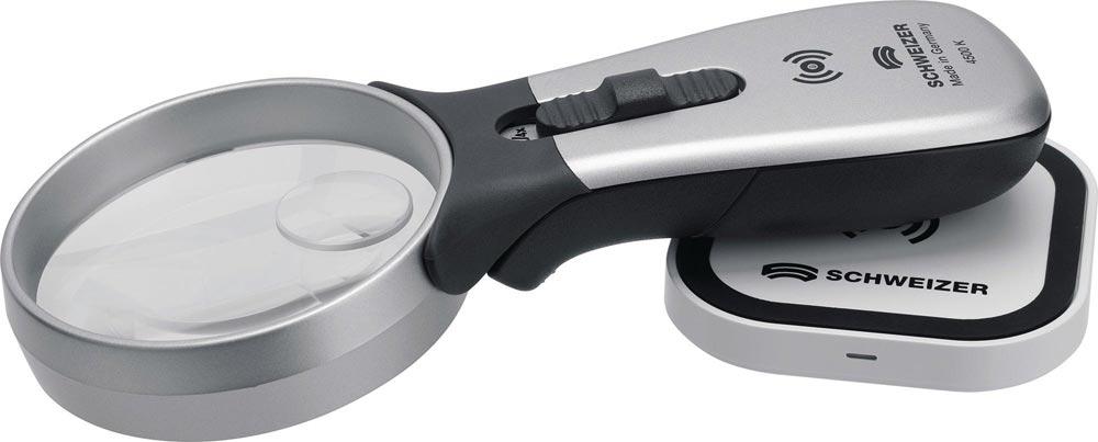 Handleuchtlupe Tech-Line Induktion Vergrößerung 8x LED Linsen-Ø 30 mm Handleuchtlupe Tech-Line Induktion Vergrößerung 8x LED Linsen-Ø 30 mm