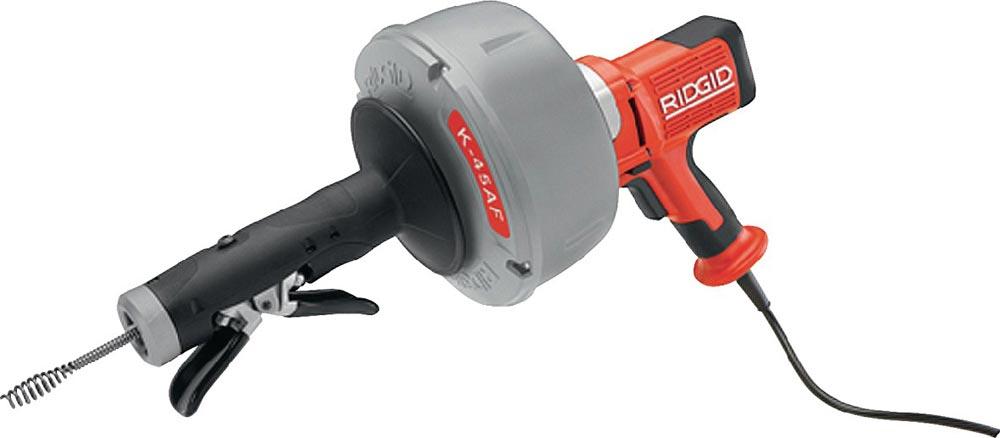 Elektrorohrreinigungsmaschine K-45 AF- 5 Spirallänge 7,6 / 10,7 m Spiralen-Ø 8 / 10 mm Elektrorohrreinigungsmaschine K-45 AF- 5 Spirallänge 7,6 / 10,7 m Spiralen-Ø 8 / 10 mm