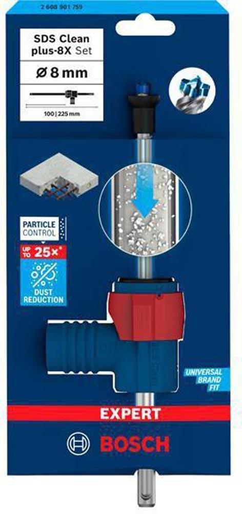 Hammerbohrer-Set EXPERT SDS Clean plus-8X Nenn-Ø 8,0 mmL.225 mm Arbeitslänge 100 mm