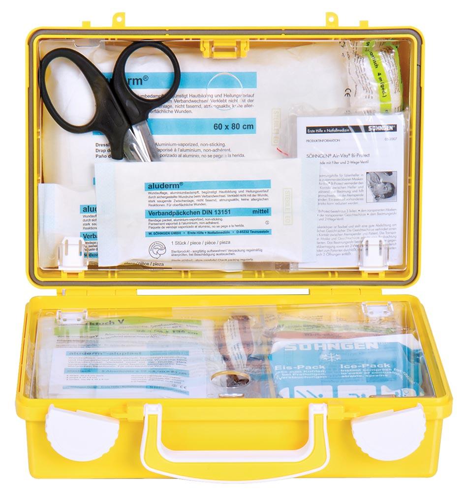 Erste Hilfe Koffer Extra Büro B260xH170xT110ca.mm leuchtgelb
