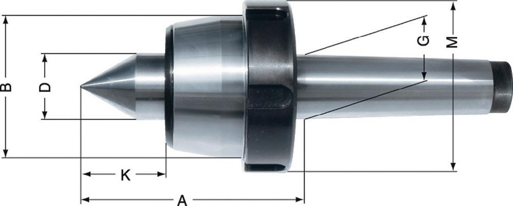 Zentrierspitze Slim MK5 mitlaufend