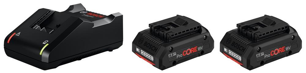 BOSCH Starter-Set ProCore GAL18 V 2 x 4,0 Ah und Ladegerät