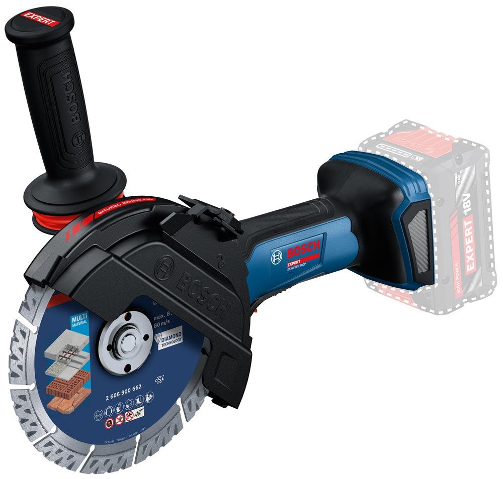 BOSCH EXPERT Akku-Winkelschleifer EXWS 18V-180P in L-BOXX (o.Akku/Ladeger.)