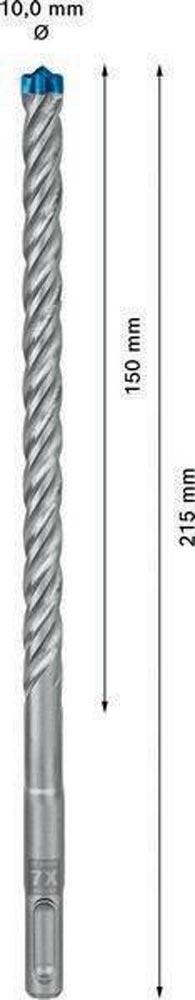 Hammerbohrer Expert SDS-7X Ø 10 mm Arbeits-L.150 mm L.215 mm SDS-plus 10 Stück Hammerbohrer Expert SDS-7X Ø 10 mm Arbeits-L.150 mm L.215 mm SDS-plus 10 Stück