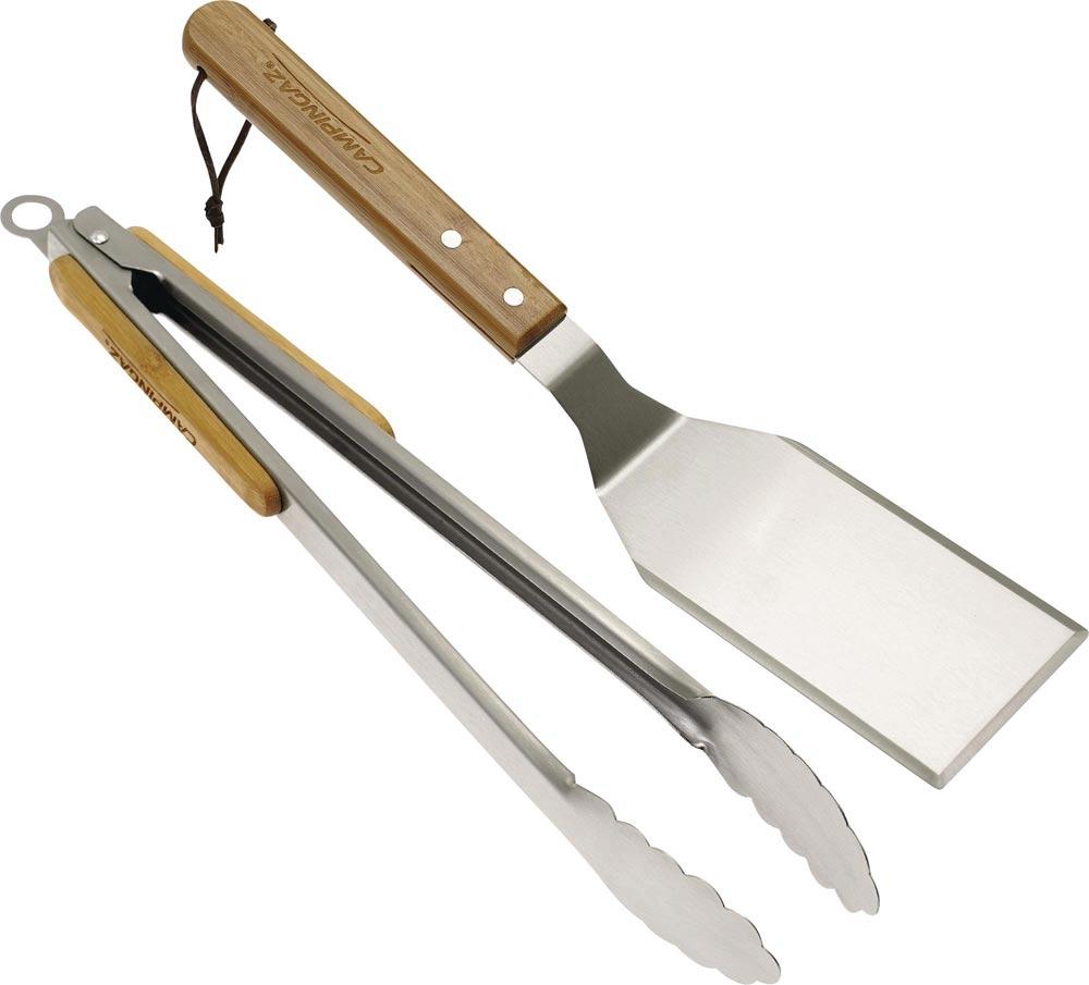 Grillbesteck Duo Spatel: 36 cmZange: 39 cm 2-teilig: Spatel und Zange Farbkarton mit Fenster