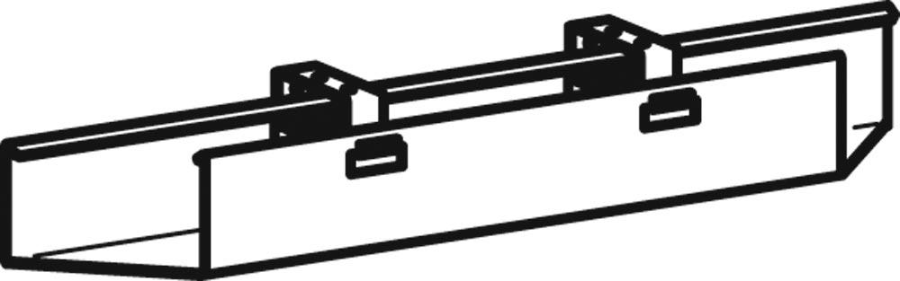 Kabelkanal, zur Befestigung an der Tischplatte, Länge 800 mm, silber