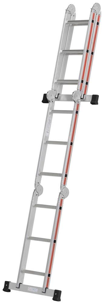 Mehrzweckleiter inkl. Plattform, 4x3 Sprossen, Länge 3,47 m Mehrzweckleiter inkl. Plattform, 4x3 Sprossen, Länge 3,47 m