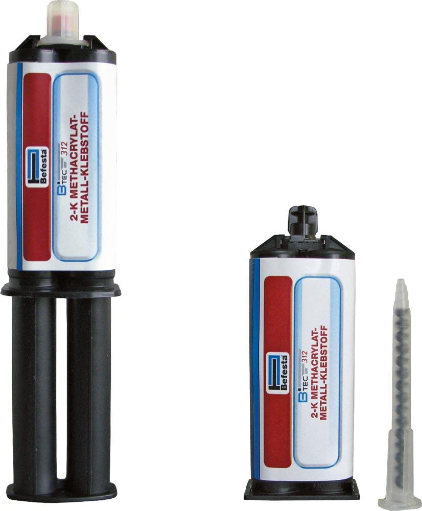 2-K Methacrylat-Metall-Klebstoff Btec 312, 56 g-Doppelkartusche
