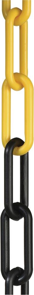 Absperrkette Kunststoff gelb/schwarz 6 mm Länge 25 m Absperrkette Kunststoff gelb/schwarz 6 mm Länge 25 m
