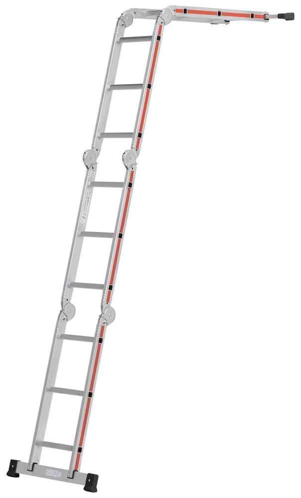 Mehrzweckleiter inkl. Plattform, 4x3 Sprossen, Länge 3,47 m Mehrzweckleiter inkl. Plattform, 4x3 Sprossen, Länge 3,47 m
