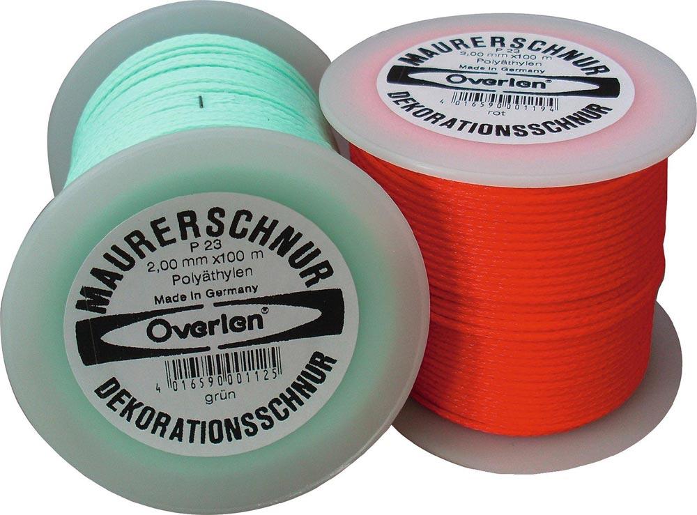 Maurerschnur Länge 50 m Ø 1,2 mm 25 kg Polypropylen grün/weiß
