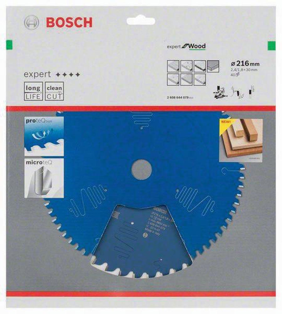 Kreissägeblatt Expert for Wood Außen-Ø 216 mm Zähnezahl 40 WZ Bohrung 30 mm Schnittbreite 2,4 mm HM