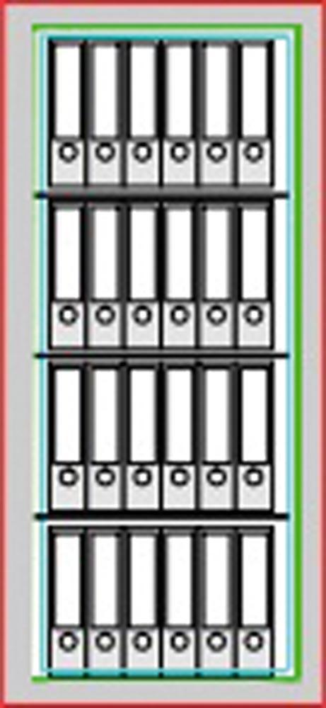 Aktentresor, SI-Stufe B + S2, BxTxH 500x430x865 mm, Volumen 83 l, 2 Böden, Kapazität 8 Ordner, RAL 7035 lichtgrau