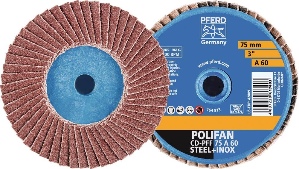 Fächerschleifscheibe COMBIDISC-Mini-POLIFAN Ø 50 mm Körnung 40 19100 min- Fächerschleifscheibe COMBIDISC-Mini-POLIFAN Ø 50 mm Körnung 40 19100 min-