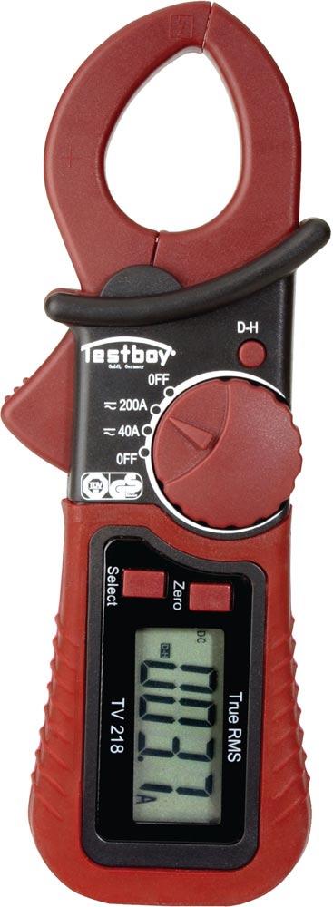 Zangenamperemeter TV 218 10 mA-200 A AC/DC CAT III 300 V Zangenamperemeter TV 218 10 mA-200 A AC/DC CAT III 300 V
