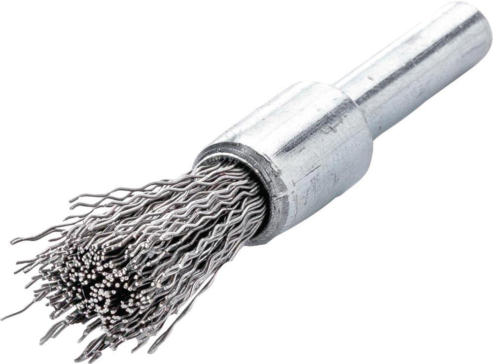 Pinselbürste Ø 12 mm Schaft 6 mm Drahtstärke 0,3 mm Edelstahl 20000 min- Pinselbürste Ø 12 mm Schaft 6 mm Drahtstärke 0,3 mm Edelstahl 20000 min-