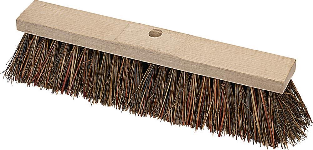Straßenbesen Piassava Länge 400 mm mit Stielloch Flachholz