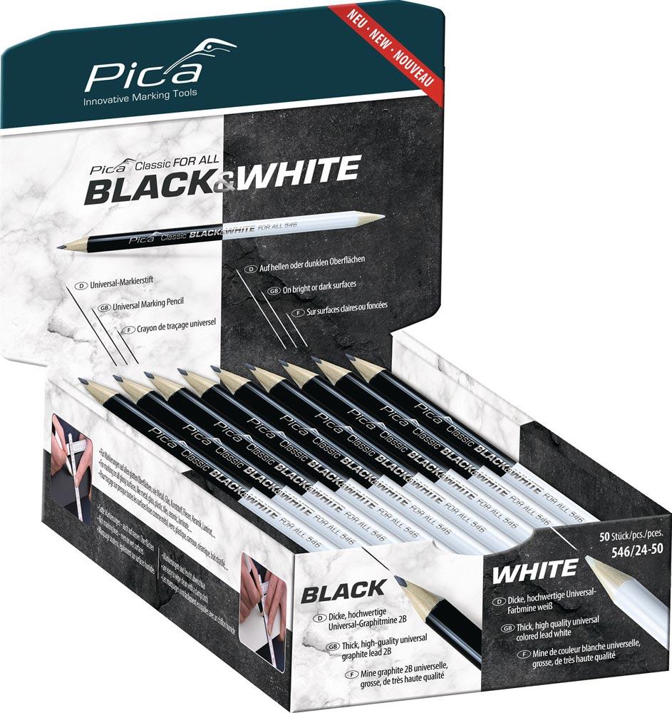 Markierstift Classic FOR ALL Black&White Länge 24 cm 2B beidseitig gespitzt Markierstift Classic FOR ALL Black&White Länge 24 cm 2B beidseitig gespitzt
