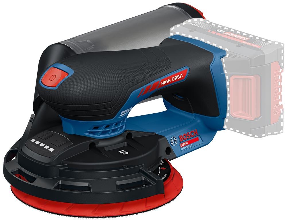 BOSCH EXPERT Akku-Exzenterschleifer EXEX18V150-5  L-BOXX (o.Akku/Ladeger.)