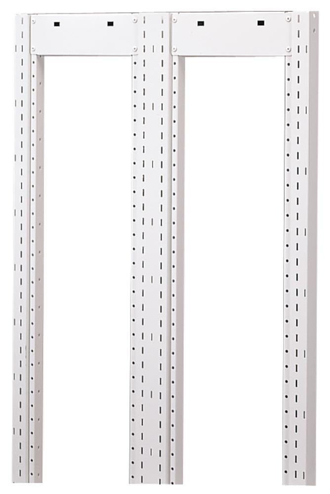 Archiv-Steckregal, Anbaufeld, doppelseitig, 2x7 Pendelstangen, Traglast je Pendelstange 40 kg, BxTxH 1130x700x2200 mm, RAL 7035 lichtgrau