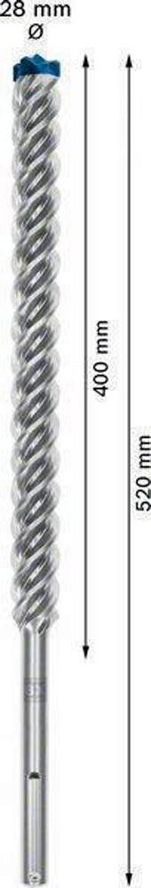 Hammerbohrer Expert SDS max-8X Ø 28 mm Arbeits-L.400 mm L.520 mm SDS-max 1 Stück Hammerbohrer Expert SDS max-8X Ø 28 mm Arbeits-L.400 mm L.520 mm SDS-max 1 Stück