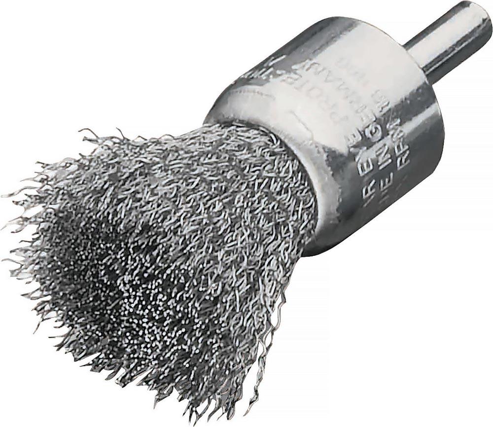 Pinselbürste Ø 17 mm Schaft 6 mm Drahtstärke 0,3 mm Edelstahl 20000 min- Pinselbürste Ø 17 mm Schaft 6 mm Drahtstärke 0,3 mm Edelstahl 20000 min-