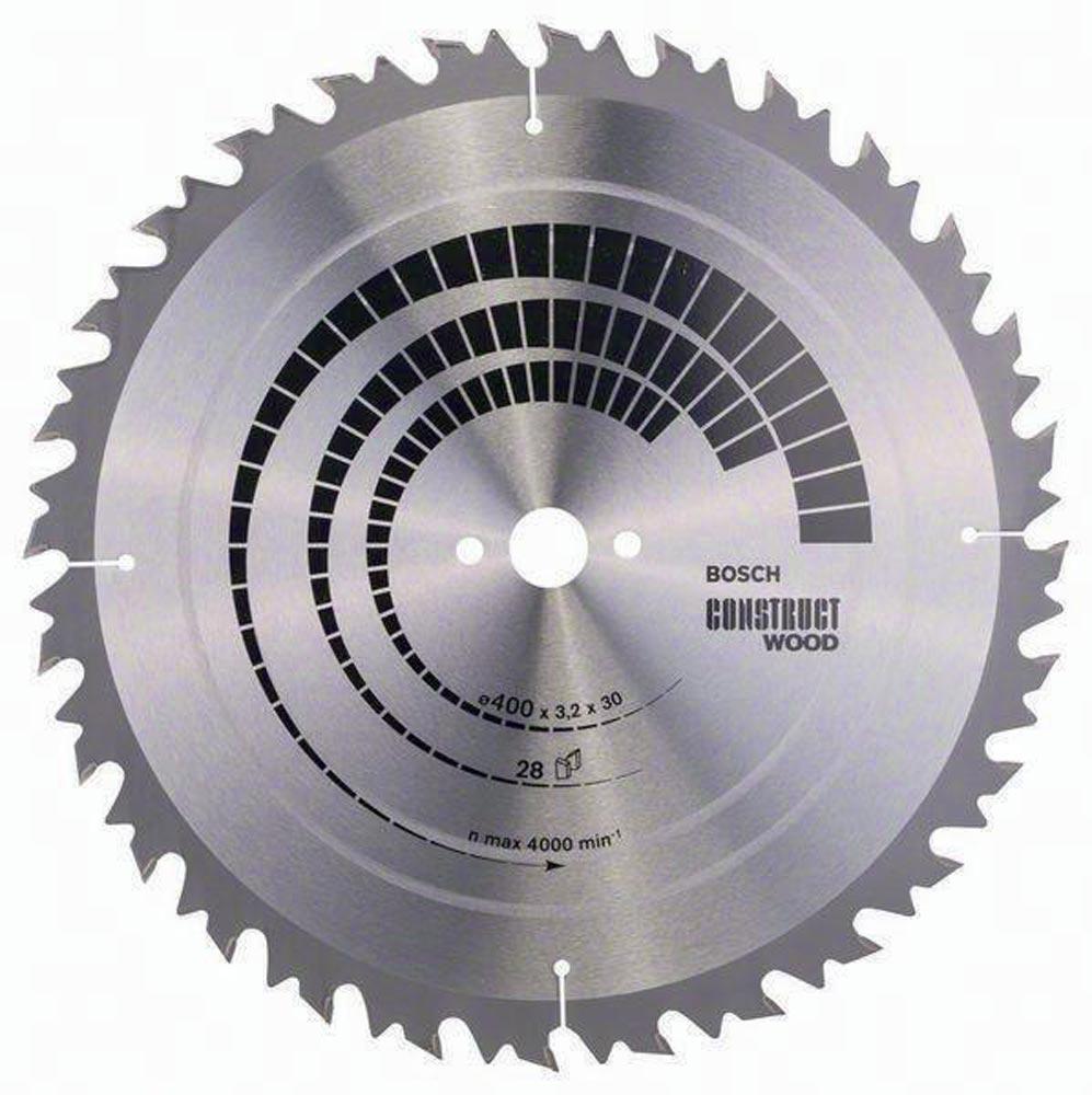 Kreissägeblatt Außen-Ø 400 mm Zähnezahl 28 WZ Bohrung 30 mm Schnittbreite 3,2 mm Hartmetall