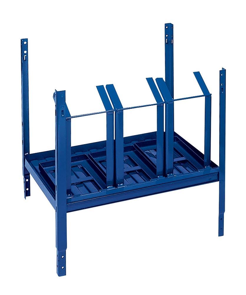 Regalelement LOGS 150 H520xB540xT390mm blau RAL 5022 ausklappbar geeignet für 3 Kanister