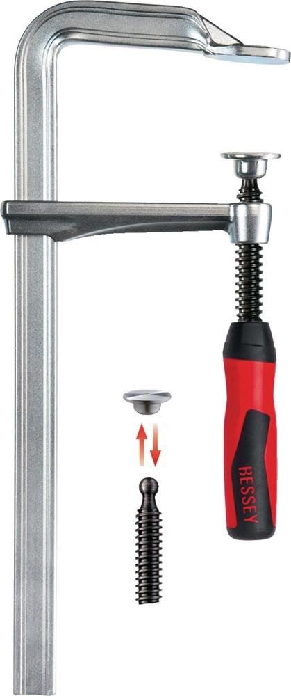 Ganzstahlschraubzwinge GZ-2K Spannweite 1000 mm Ausladung 120 mm 2-K-Griff Ganzstahlschraubzwinge GZ-2K Spannweite 1000 mm Ausladung 120 mm 2-K-Griff