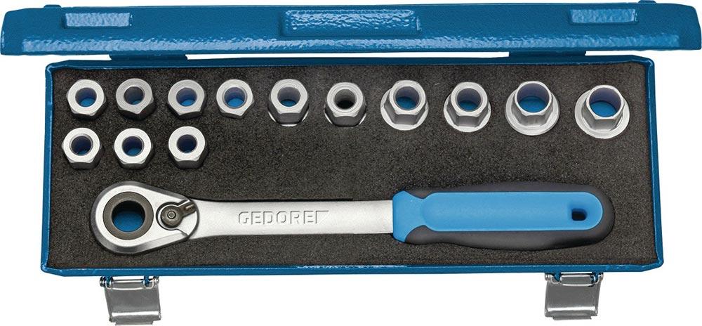 Steckschlüsselsatz 19 SKU-20 14-teilig 1/2 Schlüsselweiten 10-24 mm Anzahl Zähne 60 6-Kant Steckschlüsselsatz 19 SKU-20 14-teilig 1/2 Schlüsselweiten 10-24 mm Anzahl Zähne 60 6-Kant
