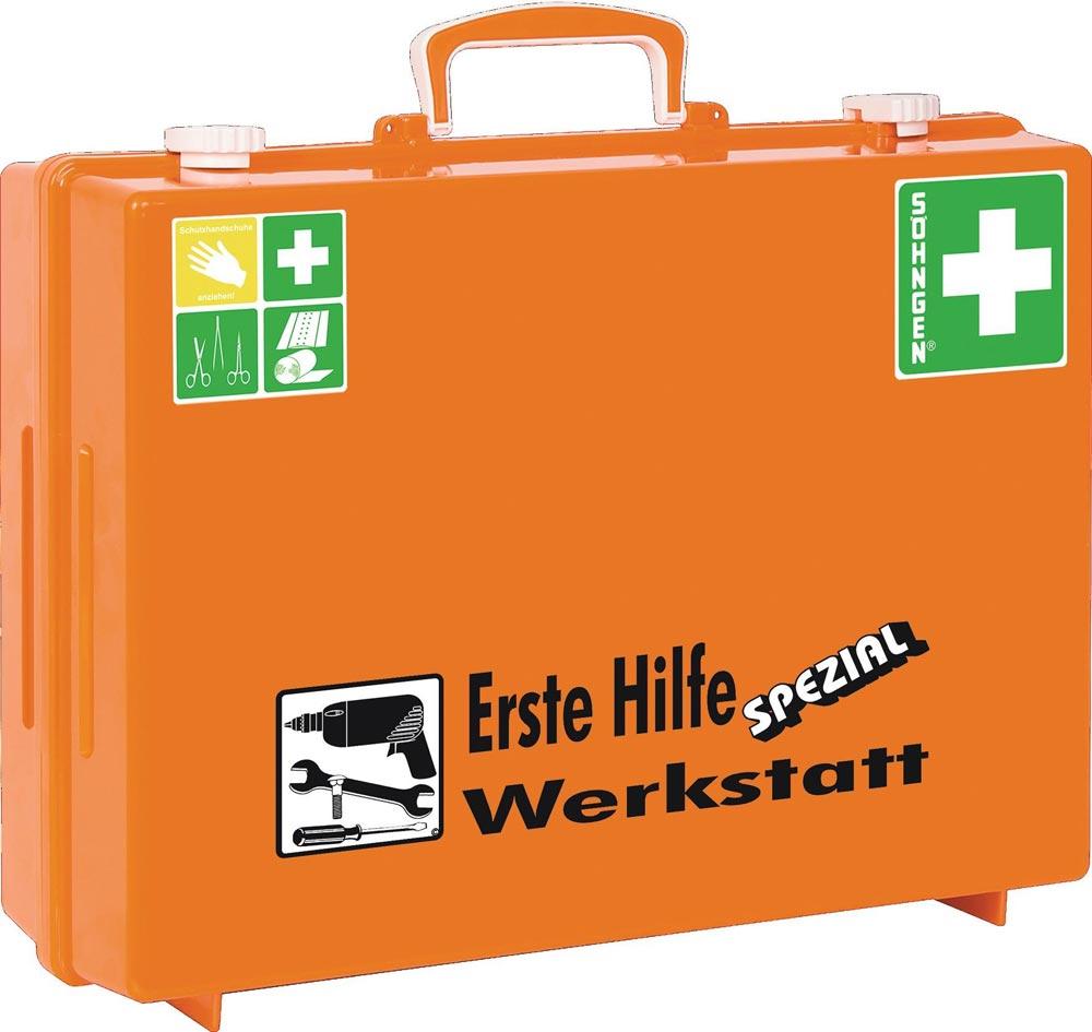 Erste Hilfe Koffer Beruf SPEZIAL Werkstatt B400xH300xT150ca.mm orange