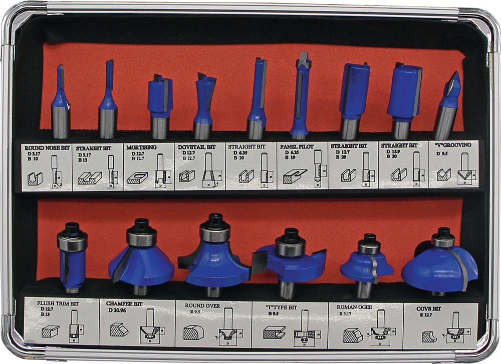 HM-Oberfräserkassette 973CT15A 15-teilig Schaft-Ø 8 mm HM HM-Oberfräserkassette 973CT15A 15-teilig Schaft-Ø 8 mm HM
