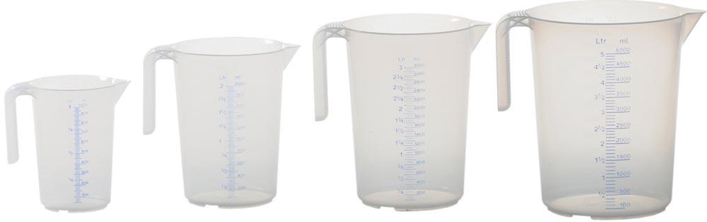 Messkanne 1000 ml Polypropylen transparent D117xH165mm Griff offen Messkanne 1000 ml Polypropylen transparent D117xH165mm Griff offen