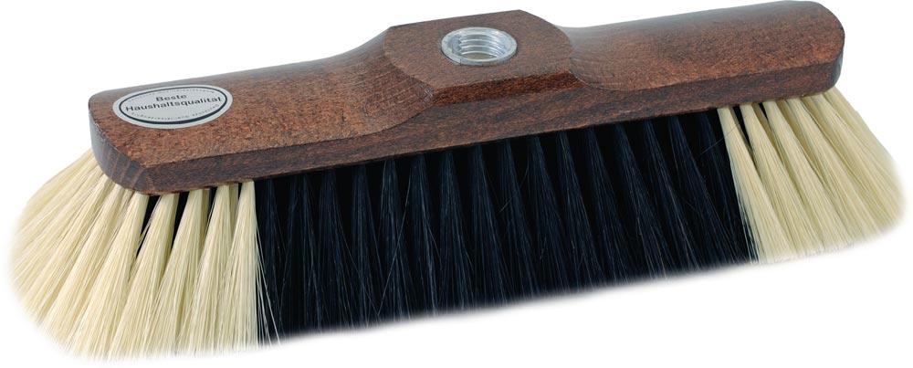 Haushaltsbesen Rosshaarmischung Länge 280 mm braun lackiert mit Gewinde Haushaltsbesen Rosshaarmischung Länge 280 mm braun lackiert mit Gewinde